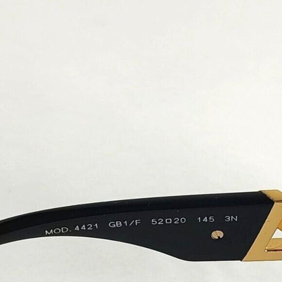 VERSACE Sunglasses Monogram Logo Lens VE4421 La Greca Logo Arms Black - Picture 13 of 14